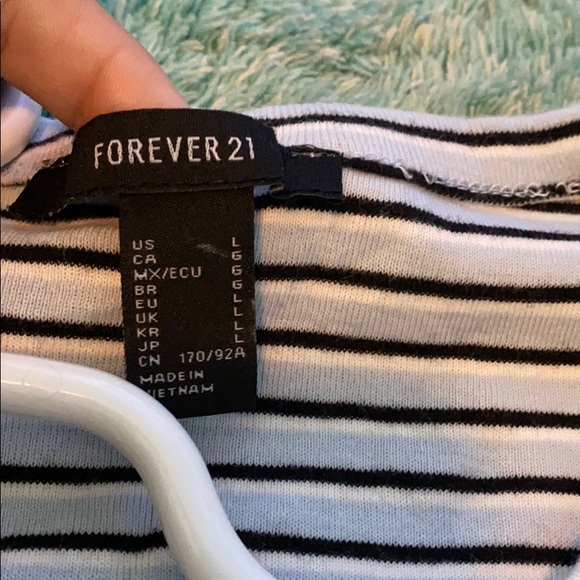 Blue and Black Ruffled Forever 21 Top - Picture 4 of 6